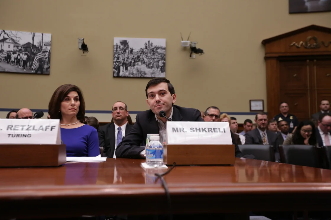 Martin Shkreli at the House Oversight Committee hearing, February 2016